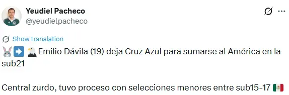 Información de Yeudiel Pacheco