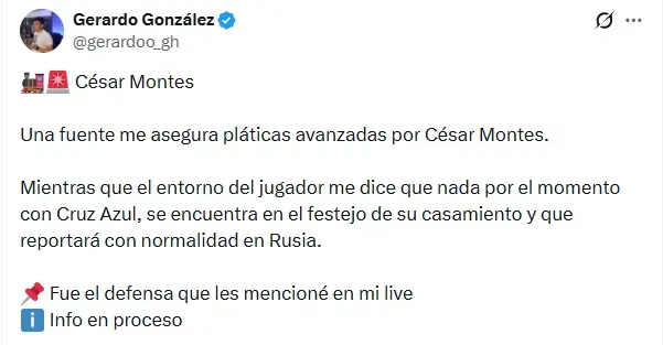 Gerardo González, periodista de Vamos Azul, dio la primicia del posible fichaje