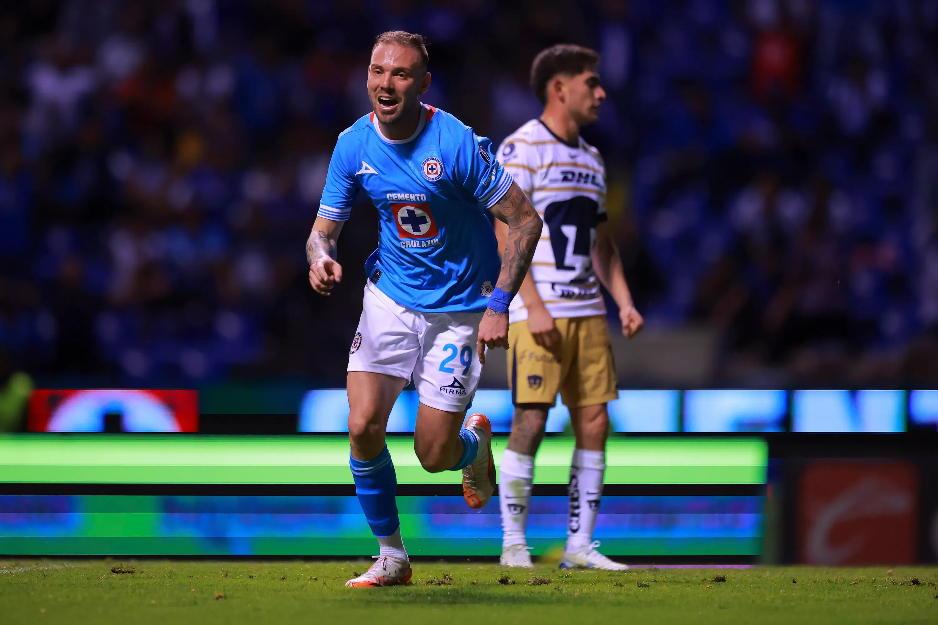 Rotondi celebra contra Pumas, por el Clausura 2025. (Getty)