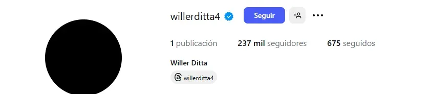 Instagram de Willer Ditta