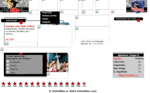 Nuestra página en sus inicios.
