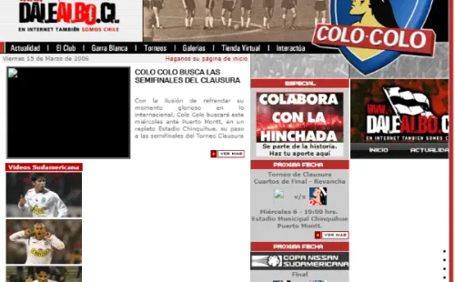 En 2006, sale la tercera versión de nuestra web. Época de Fotolog y de chat.