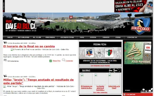 En 2008 llega la quinta versión de DaleAlbo.cl