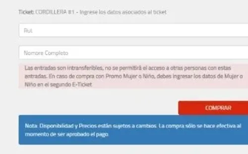 Ingreso de datos personales