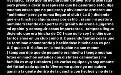 El mensaje de Pablo Aránguiz
