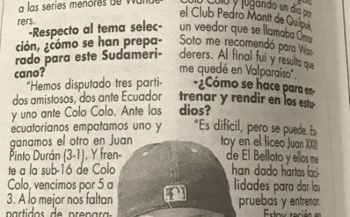 Sebastián y su pasado como seguidor de Colo Colo
