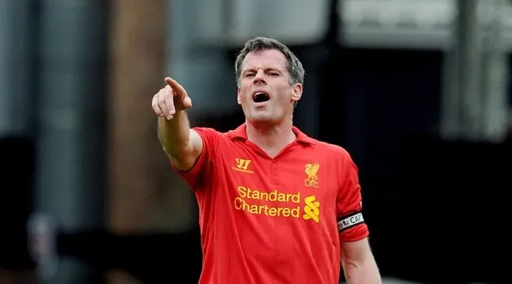 Jamie Carragher en la temporada 2012/2013 con el Liverpool