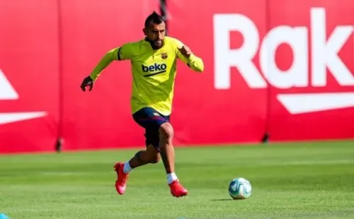 Arturo Vidal volvió a los entrenamientos (Foto: FCBarcelona_es)