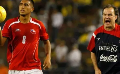 Arturo Vidal y Marcelo Bielsa