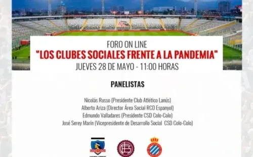 La invitación para presenciar el foro organizado por el club.