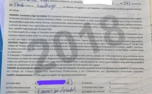Contrato de Lorca en Magallanes. (Foto: RedGol)