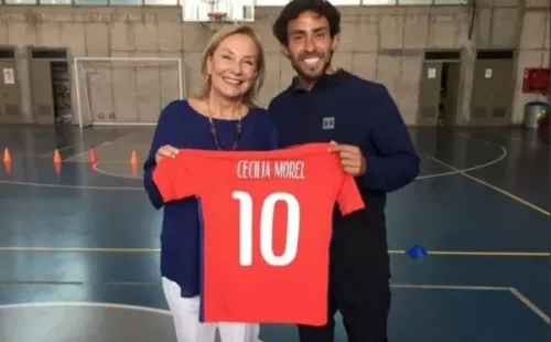 Jorge Valdivia con Cecilia Morel