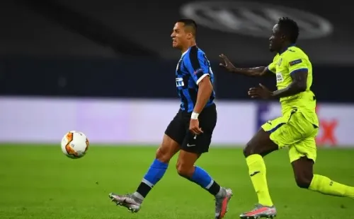 Alexis ingresó en el complemento en el triunfo del Inter sobre Getafe / FOTO: Getty Images