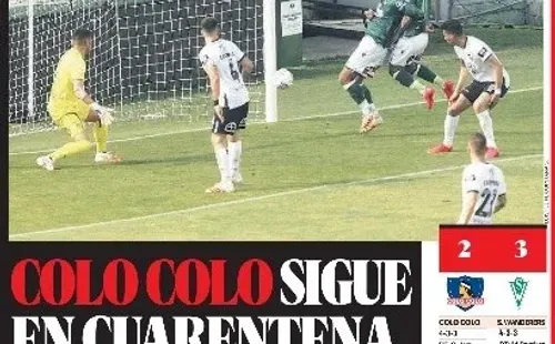 Portada de La Cuarta tras la caída sobre Wanderers