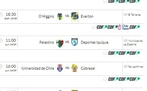 Fecha 11 Campeonato Nacional 2020