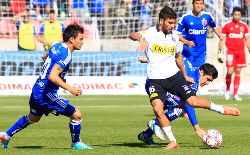 Mauro Olivi jugando el último Superclásico que perdió Colo Colo.