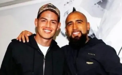 Arturo Vidal y James Rodríguez