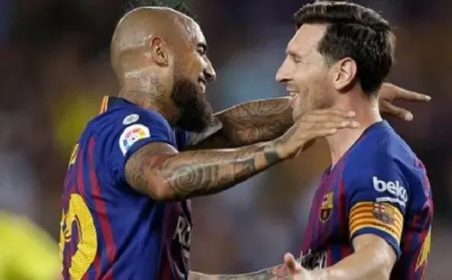 Lionel Messi y Arturo Vidal