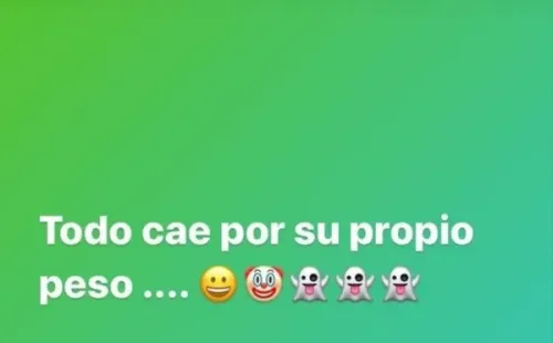 La historia que publicó Maturana en su cuenta de Instagram.