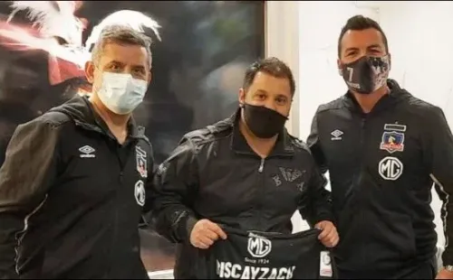 Biscayzacú visitó al plantel de Colo Colo en Uruguay.