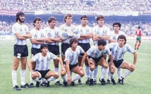 Maradona y Borghi juntos en la selección argentina.