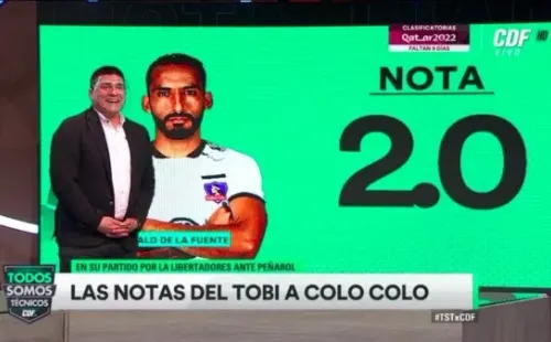 Ronald De la Fuente fue el peor evaluado de los jugadores. | Foto: Captura.