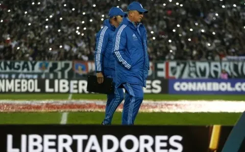 Luiz Felipe Scolari en el estadio Monumental