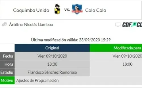 Coquimbo Unido vs Colo Colo