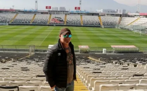 Marcelo Barticciotto en el estadio Monumental