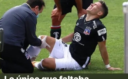 Opazo lamentando su lesión en redes sociales / FOTO: Instagram