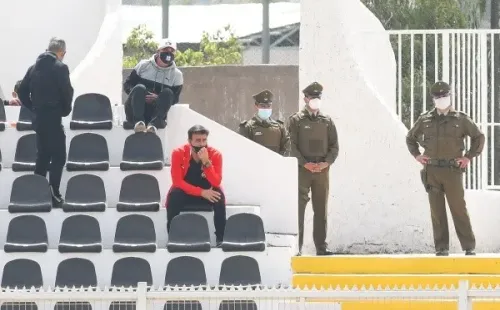 Gustavo Quinteros en el estadio Municipal de La Cisterna