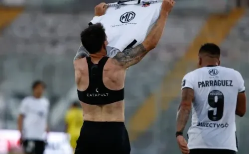 Pablo Mouche y su celebración en Colo Colo
