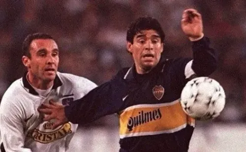 Diego Maradona y Marcelo Espina