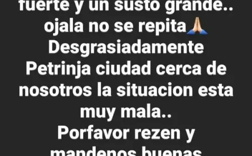 Mirko Jozic reacciona al terremoto de Croacia en Instagram