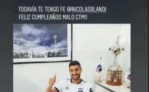 Nicolás Blandi reposteó un saludo sin darse cuenta de su contenido. | Foto: Captura