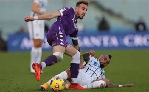Arturo Vidal en la victoria del Inter