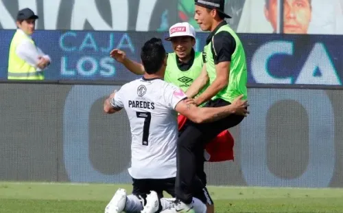 Paredes celebrando en el último clásico en el Monumental | Foto: Agencia Uno