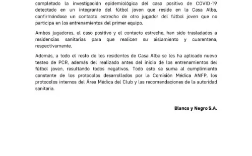 Comunicado entregado por Colo Colo