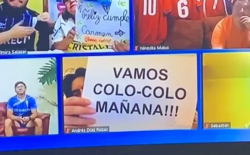El hincha Cruzado pidiende un triunfo de Colo Colo
