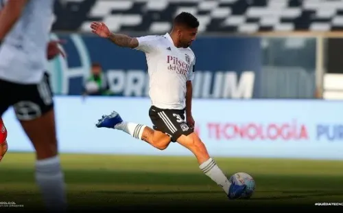 Ignacio Jara en el remate del gol ante Calera | Foto: Sebastián Órdenes Colo Colo Oficial
