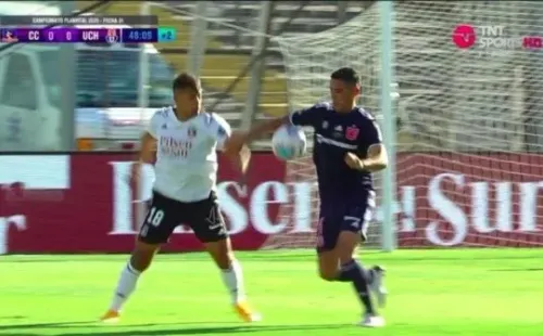 La mano de Osvaldo González en el último Superclásico.