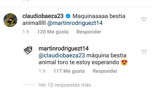 El comentario de Martín a Claudio Baeza