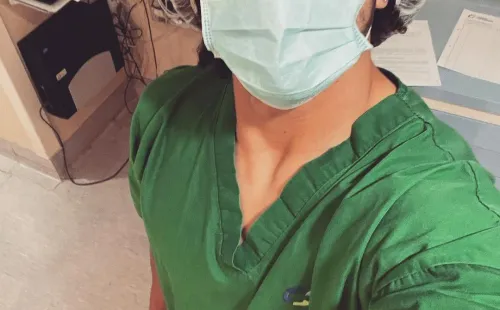 Maximiliano Falcón a la espera de su hijo