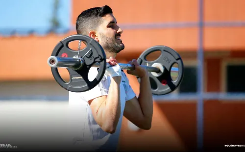 Nicolás Blandi en la pretemporada de Colo Colo