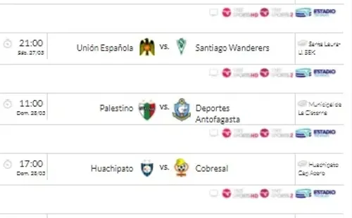 Fecha 1 Campeonato Nacional 2021