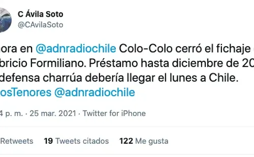 La información sobre Fabricio Formiliano