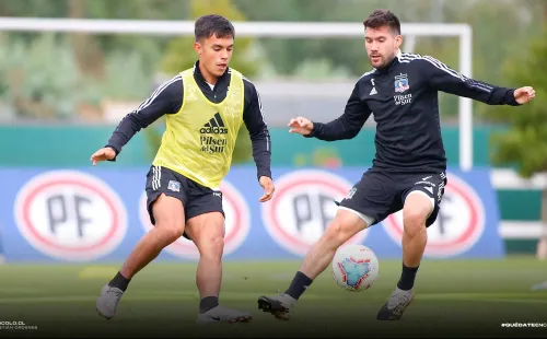 Vicente Pizarro enfrentando a César Fuentes / FOTO: Colo Colo Oficial