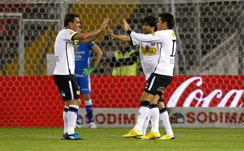 Wilchez y Paredes celebrando en Colo Colo / FOTO: Agencia Uno