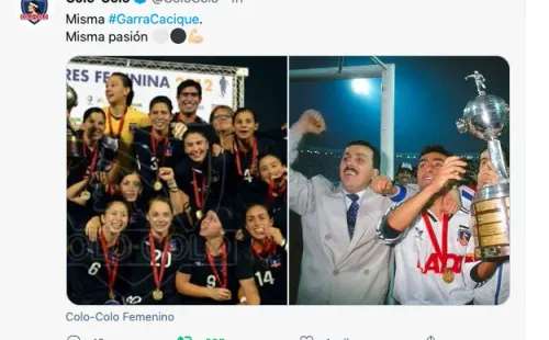 El tweet de apoyo de Colo Colo