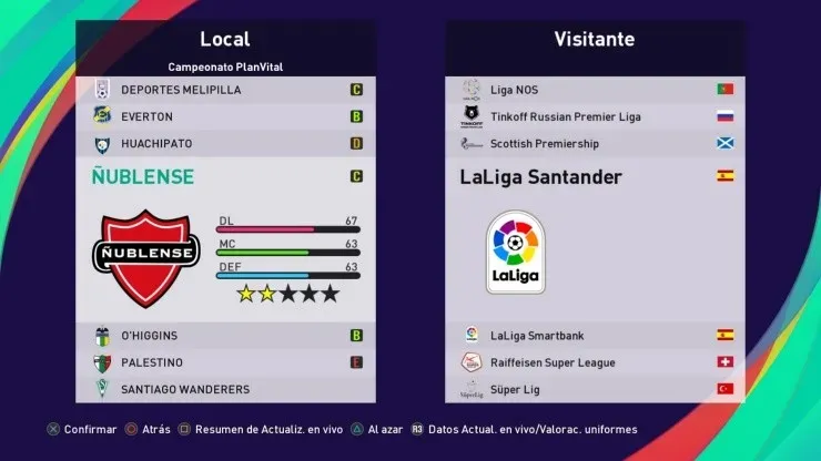 Ñublense en el PES 2021 tras ascender de la Primera B. | Foto: DaleAlbo.